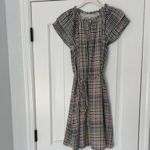 LOFT Colorful Houndstooth Dress